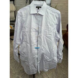 Banana Republic Non-Iron Slim-Fit Soft Lavender Cotton Dress Shirt Mens Size L